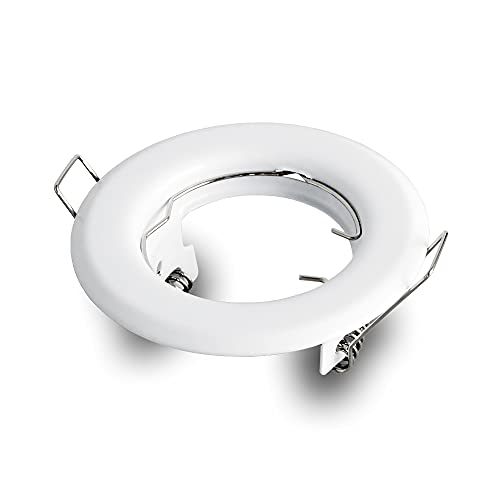 Kwazar Luminaire LED Einbaurahmen Einbaustrahler GU10 max 50W Einbauspot Rahmen Weiss Deckenspot RIK.15 Deckenbeleuchtung von Kwazar Luminaire