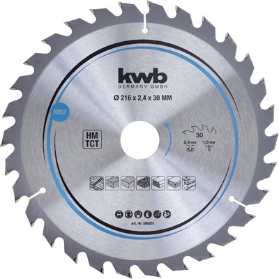 Spanplatten-Sägeblätter **** für Handkreissägen ø216 x 30mm, 30Z von Kwb
