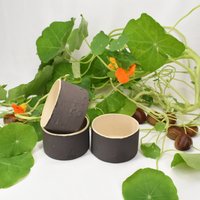 Keramik Steingut Schüsselchen - Texturiert Schwarz/Unglasiert Keramik Steingut Schüsselchen - Texturiert Schwarz/Unglasiert von KwiCo