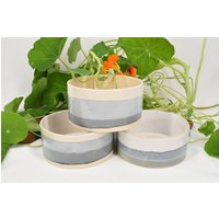 Keramik-steingut-Schüssel - Weiß Mit Grau-Blauem Akzent Glänzend | 2 Variante Keramik-steingut-Schüssel - Weiß Mit Grau-Blauem Akzent Glänzend | 2 Variante von KwiCo