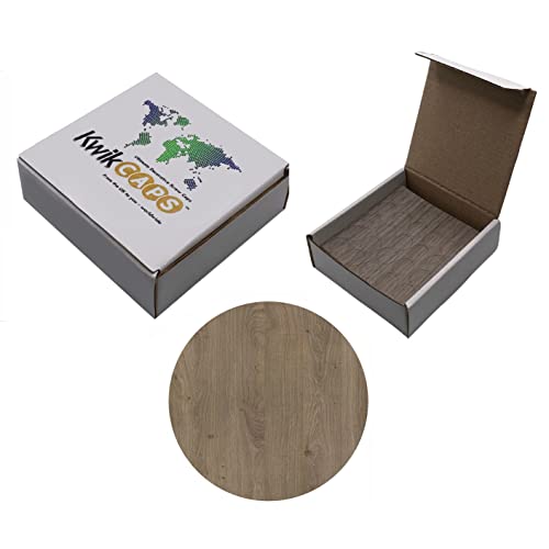 KwikCaps PVC Denver Eiche trüffelbraun Selbstklebende 3M Schrauben-Abdeckungen Abdeckkappen Nägel Cam flach [625 Stk. x 14 mm Durchmesser] von KwikCaps