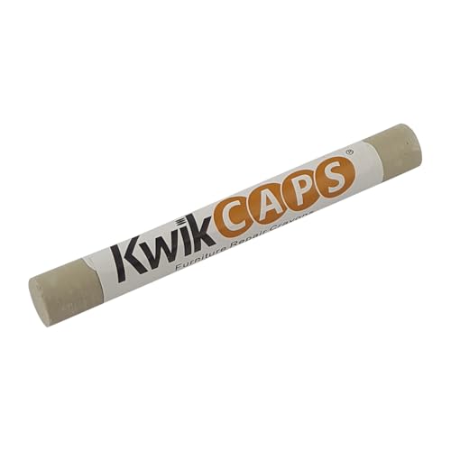 kwikCaps 1 Holz-Reparaturstift Farbe Kaschmirgrau Wachs-Korrekturstift zum Auffüllen von Schrammen Kratzern Flecken auf Möbeln Furnier Laminat Holzboden Massivholz-Parkett Arbeitsplatte Melamin von KwikCaps