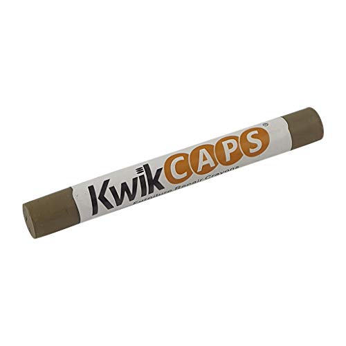 kwikCaps 1 Holz-Reparaturstift Farbe Steingrau Wachs-Korrekturstift zum Auffüllen von Schrammen Kratzern Flecken auf Möbeln Furnier Laminat Holzboden Massivholz-Parkett Arbeitsplatte Melaminplatten von KwikCaps