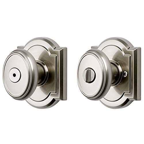 Kwikset Baldwin Prestige 93530-002 Carnaby Bett-/Badewannenknauf, Satin-Nickel von Kwikset
