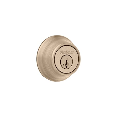 Kwikset 660 Einzylinder-Riegel mit SmartKey® in antikem Messing von Kwikset