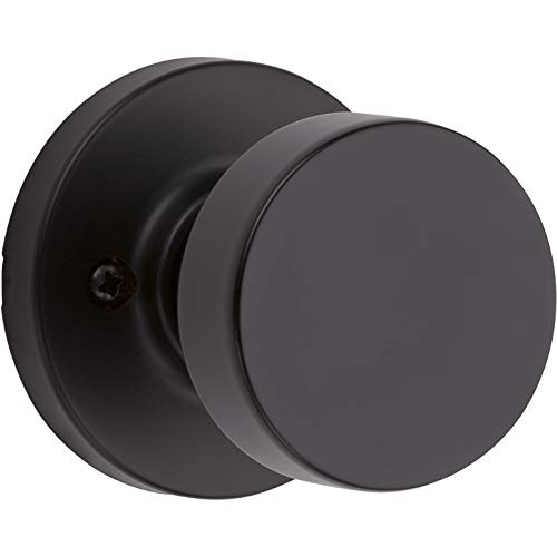 Kwikset 97880-938 Pismo Door Knob, Matte Black, Round Rose von Kwikset