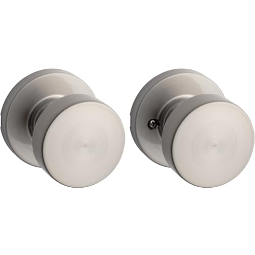 Kwikset Pismo Türknauf für den Innenbereich, für Schrank- und Flurtüren, nicht verriegelnder Türknauf aus satiniertem Nickel, mit Microban-Schutz Kwikset Pismo Türknauf für den Innenbereich, für Schrank- und Flurtüren, nicht verriegelnder Türknauf aus satiniertem Nickel, mit Microban-Schutz von Kwikset