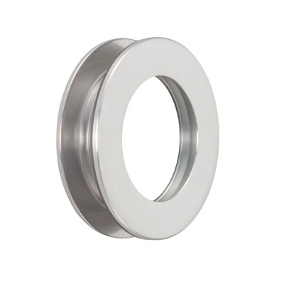 OT-Schiebetürmuschel, 5255, ohne Lochung, rund, Aluminium, silberfarbig eloxiert von Kws