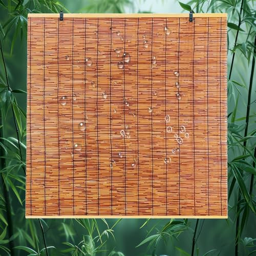 Bambus Rollo Aussenbereich Natur Retro Schilf Vorhang Bambusrollo Wetterfest Breite Sonnenschutz Sichtschutz Rollo 40 60 80 100 120 140 160 180cm Bambusvorhang für Balkon Türen und Fenster Outdoor Bambus Rollo Aussenbereich Natur Retro Schilf Vorhang Bambusrollo Wetterfest Breite Sonnenschutz Sichtschutz Rollo 40 60 80 100 120 140 160 180cm Bambusvorhang für Balkon Türen und Fenster Outdoor von KwuSeug