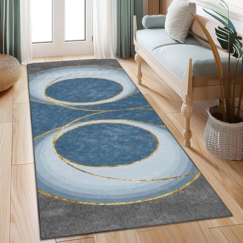 Teppich Läufer Flur Lang Küchenteppich Waschbar Rutschfest Teppichläufer Küche Flurläufer Anpassbar Flurteppich läufer lang für Bettvorleger Schlafzimmer & Wohnraum Schmutzfangmatte 110 x 500 cm von KwuSeug