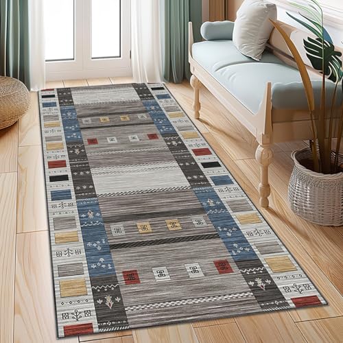 Teppich Läufer Flur Lang Küchenteppich Waschbar Rutschfest Teppichläufer Küche Flurläufer Anpassbar Flurteppich läufer lang für Bettvorleger Schlafzimmer & Wohnraum Schmutzfangmatte 40 x 150 cm von KwuSeug