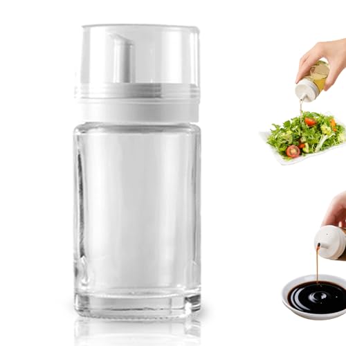 Kleine Öl- und Essigspenderflaschen aus Glas, 100 ml, auslaufsicher, perfekt für die Küche von Kwude