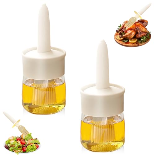 Soßen- und Ölflaschen-Set mit Silikonbürste, 2 Stück, je 200 ml, zum Kochen, Grillen, Küche Soßen- und Ölflaschen-Set mit Silikonbürste, 2 Stück, je 200 ml, zum Kochen, Grillen, Küche von Kwude