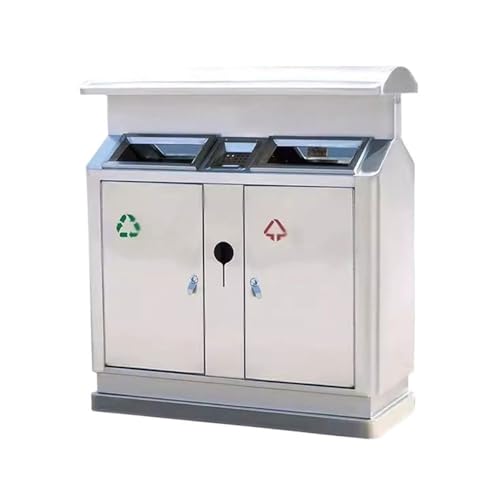 Kx9Lb8d Mülltonnen für den Außenbereich Kommerzieller Mülleimer aus Edelstahl for den Außenbereich, öffentlicher Bereich, Doppelbox, Metall-Mülleimer Kx9Lb8d Mülltonnen für den Außenbereich Kommerzieller Mülleimer aus Edelstahl for den Außenbereich, öffentlicher Bereich, Doppelbox, Metall-Mülleimer von Kx9Lb8d