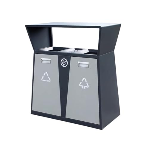 Kx9Lb8d Mülltonnen für den Außenbereich Kommerzieller Mülleimer for den Außenbereich, öffentliche Straßenbereiche, verzinkter Stahl von Kx9Lb8d