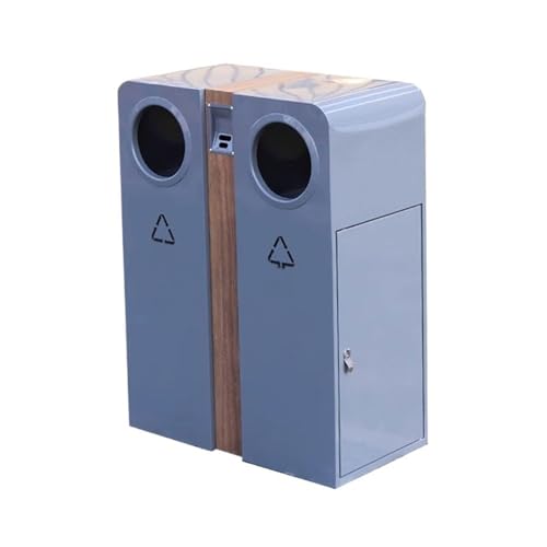 Kx9Lb8d Mülltonnen für den Außenbereich Mülleimer aus Metall for den Außenbereich, Doppelmülleimer, for öffentliche Orte an der Geschäftsstraße Kx9Lb8d Mülltonnen für den Außenbereich Mülleimer aus Metall for den Außenbereich, Doppelmülleimer, for öffentliche Orte an der Geschäftsstraße von Kx9Lb8d