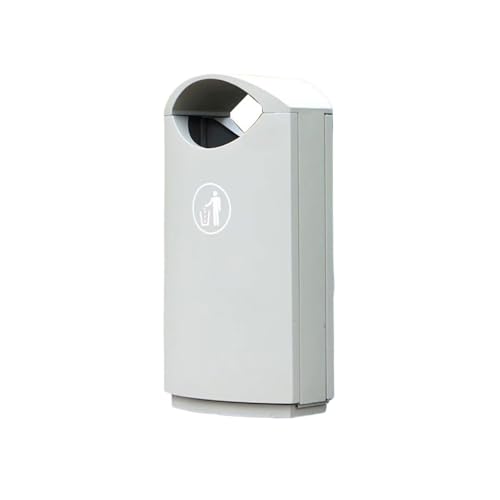Kx9Lb8d Mülltonnen für den Außenbereich Mülleimer for den Außenbereich, kommerzieller moderner, regendichter der Spitzenklasse(Weiß) von Kx9Lb8d