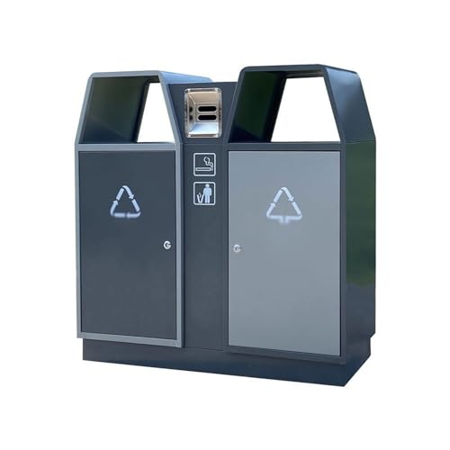 Kx9Lb8d Mülltonnen für den Außenbereich Mülleimer mit zwei Fächern for den Außenbereich, gewerblicher aus verzinktem Stahl Kx9Lb8d Mülltonnen für den Außenbereich Mülleimer mit zwei Fächern for den Außenbereich, gewerblicher aus verzinktem Stahl von Kx9Lb8d