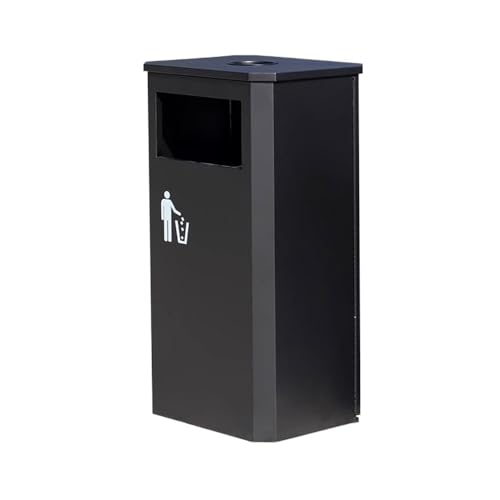 Kx9Lb8d Mülltonnen für den Außenbereich Schwarzer Metall-Mülleimer mit Aschenbecher, Mülleimer for öffentliche Außenbereiche Kx9Lb8d Mülltonnen für den Außenbereich Schwarzer Metall-Mülleimer mit Aschenbecher, Mülleimer for öffentliche Außenbereiche von Kx9Lb8d