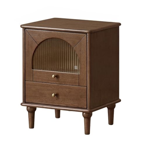 Kx9Lb8d Nachttische Vintage Glas Schublade Nachttisch Home Schlafzimmer Lagerung Moderne Holz Kleine Schrank von Kx9Lb8d