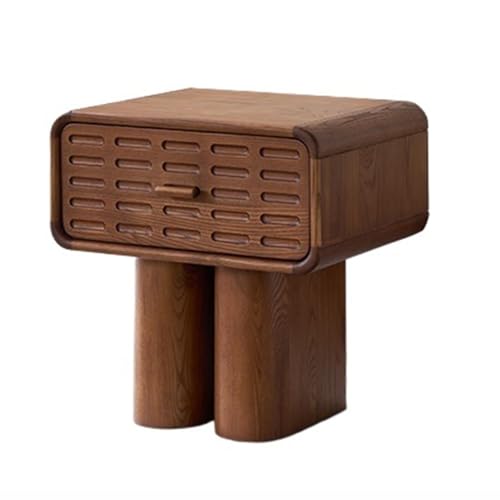Kx9Lb8d Nachttische Vintage-Nachttisch, Abgerundeter geometrischer Nachttisch mit Schublade, verdickten Beinen flachen Säulen Kx9Lb8d Nachttische Vintage-Nachttisch, Abgerundeter geometrischer Nachttisch mit Schublade, verdickten Beinen flachen Säulen von Kx9Lb8d