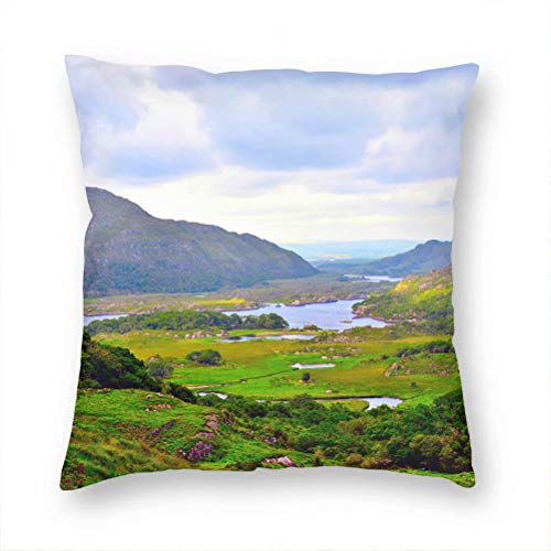 Ireland Killarney Pillow Case Decorative Cushion Cover Pillowcase Sofa Chair Bed Car Living Room Bedroom Office 18"x 18" KXR-2971 von Desert Eagle