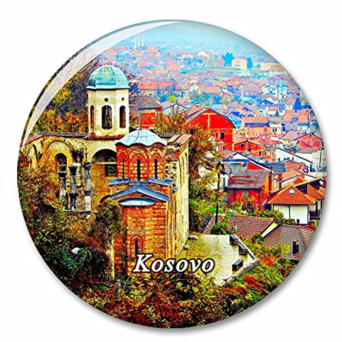 Kosovo Prizren Die orthodoxe Kirche Kühlschrank Magnete Dekorative Magnet Flaschenöffner Tourist City Travel Souvenir Collection Geschenk Starker Kühlschrank Aufkleber von Desert Eagle