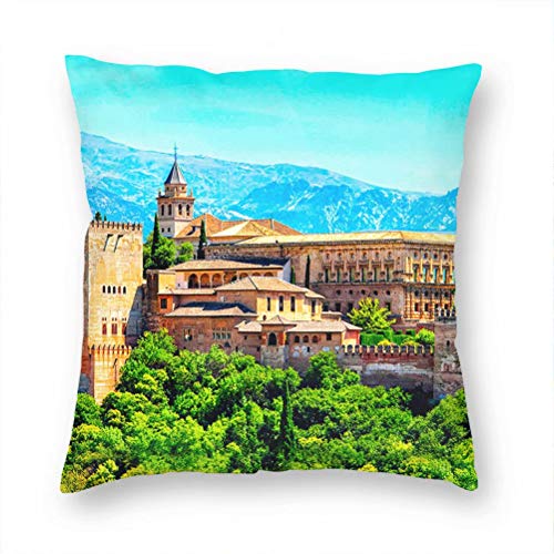 Spain Alhambra Pillow Case Decorative Cushion Cover Pillowcase Sofa Chair Bed Car Living Room Bedroom Office 18"x 18" KXR-5225 von Desert Eagle