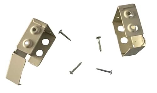 KyJyGy Low Profile Jalousien-Halterungen, 1 Set (1 links und 1 rechts) mit 4 Schrauben, Alabaster von KyJyGy Smart Accessories
