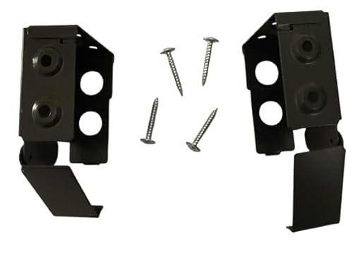 KyJyGy Low Profile Jalousien-Halterungen, 1 Set (1 links und 1 rechts) mit 4 Schrauben, Braun von KyJyGy Smart Accessories