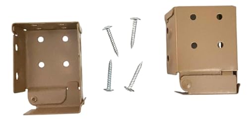 KyJyGy Low Profile Jalousien-Halterungen, 1 Set (1 links & 1 rechts) mit 4 Schrauben, Camel von KyJyGy Smart Accessories