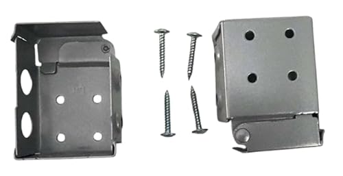 KyJyGy Low Profile Jalousien-Halterungen, 1 Set (1 links und 1 rechts) mit 4 Schrauben, Silber von KyJyGy Smart Accessories