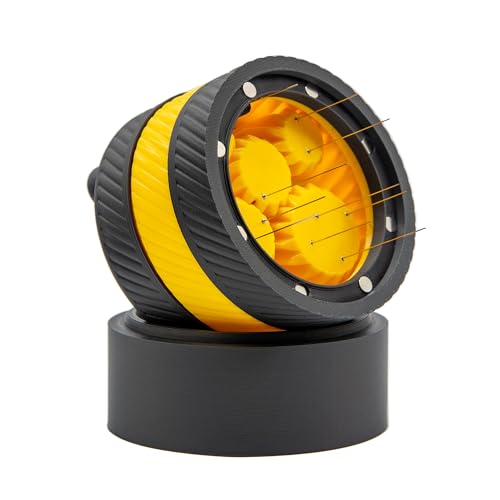 Kybelehoo WDT Tool Espresso, Espresso Verteiler mit Planetary Spinning Gear Design,Kompatibel mit 58MM Handgriff,Essenzielles Zubehör für Espressomaschinen,Gelb Schwarz von Kybelehoo