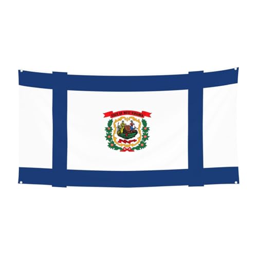 West Virginia State Flagge, Druck, Outdoor-Festival, Banner, Schild, geeignet für Partys, Halloween, hängende Dekoration für den Innen- und Außenbereich von Kycvds
