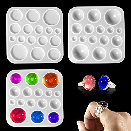 KyeeaDIY 15pcs Ringe Epoxidharz Silikonformen, Ringe Resin Silikonform Gießformen, Ringform Ring Resin Molds Kristall Epoxy Form Fingerringe Schmuck Harz Silikon Formen Set (Ring Form) von KyeeaDIY