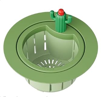 KyeeaDIY Kaktus Küchenspüle Kunststoff Kaktus Spülenfilter Spülbeckensieb Abflusssieb KaktusAbflusssieb Für Küchenspülen Spüle Filter Sieb (Grün) von KyeeaDIY