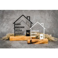 Haus Mit Namen Personalisiert | Geschenk Richtfest Für Sie Zum Einzug Hochzeits Geschenke von KyffhaeuserDesign