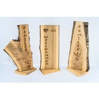 Holzaufsteller Personalisierbar - Stele Für Den Eingangsbereich von KyffhaeuserDesign