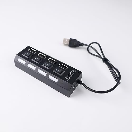 Kyglaring LED-Beleuchtungszubehör - Schwarz USB HUB Kabel - Zum Selbermachen Ihrer Bausteine - Packung 1 (4 Steckdosen) von Kyglaring