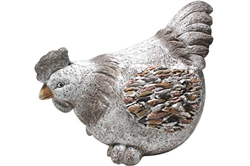 Kynast Garden Deko Gartenfigur Henne 31cm Echte Handarbeit Steinoptik Huhn von Kynast Garden