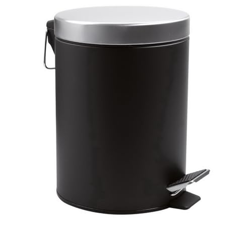 Kynast Garden HomeLine Tretmülleimer Tret-Abfalleimer Mülleimer mit Tretpedal - herausnehmbarer Inneneimer (Schwarz, 12 Liter) von Kynast Garden