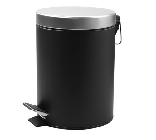 Kynast Garden HomeLine Tretmülleimer Tret-Abfalleimer Mülleimer mit Tretpedal - herausnehmbarer Inneneimer (Schwarz, 3 Liter) von Kynast Garden