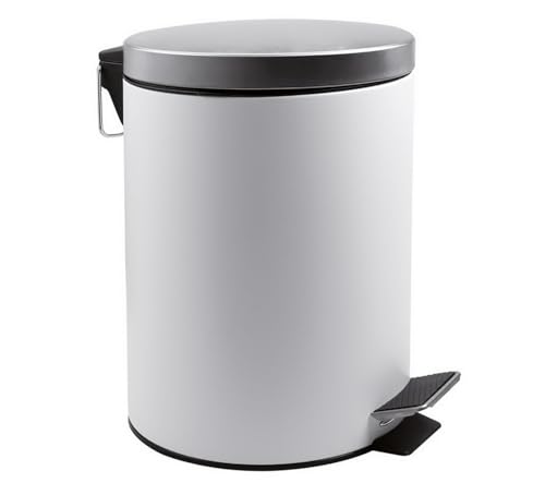 Kynast Garden HomeLine Tretmülleimer Tret-Abfalleimer Mülleimer mit Tretpedal - herausnehmbarer Inneneimer (Weiß, 12 Liter) von Kynast Garden