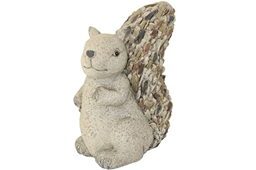 Kynast Garden Steinfigur Eichhörnchen 30 cm stehend Deko Gartenfigur Polystone Steinoptik von Kynast Garden