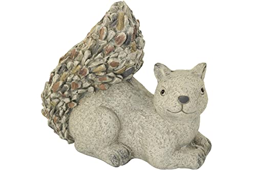 Kynast Garden Steinfigur Eichhörnchen 31 cm liegend Deko Gartenfigur Polystone Steinoptik von Kynast Garden