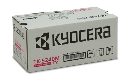 Kyocera TK-5240M Toner Drucker Magenta. Original Tonerkartusche 1T02R7BNL0. Drucker Toner kompatibel für ECOSYS M5526cdn, ECOSYS M5526cdw, ECOSYS P5026cdn, ECOSYS P5026cdw von Kyocera