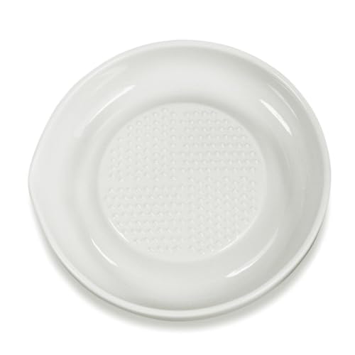 KYOCERA Keramikreibe CD-18 Obst- und Gemüsereibe aus Keramik mit extra scharfen Zähnen und Auffangring. Durchmesser: 16 cm, Weiß, L von Kyocera
