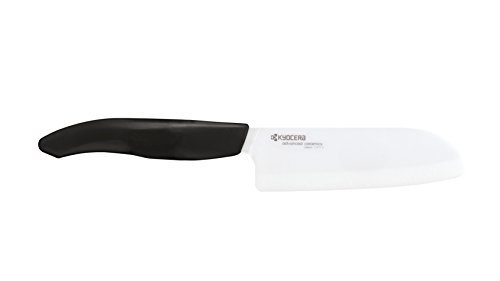 KYOCERA - GEN Series -kleines Santoku Keramikmesser aus Hochleistungskeramik | extrem scharf | ultraleicht | hohe Bruchfestigkeit | handgeschliffen. Klingenlänge: 11,5 cm von KYOCERA