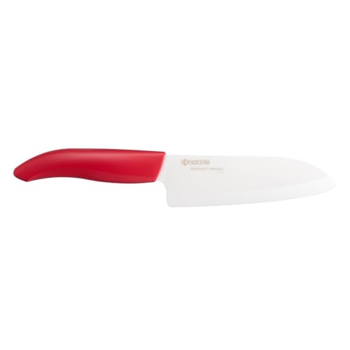 Kyocera GEN RED Keramik Santokumesser | Klinge 14 cm | ergonomisch geformter Griff | extrem scharfes Küchenmesser | Kochmesser Profi Messer | Fleischmesser Profi Messer Kyocera GEN RED Keramik Santokumesser | Klinge 14 cm | ergonomisch geformter Griff | extrem scharfes Küchenmesser | Kochmesser Profi Messer | Fleischmesser Profi Messer von Kyocera