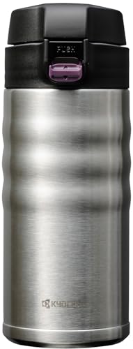 Kyocera MB-12F SS (350 ml), FLIP TOP, Edelstahl Thermo-Trinkflaschen, Keramik, Kunststoff, 12 fluid_ounces von KYOCERA